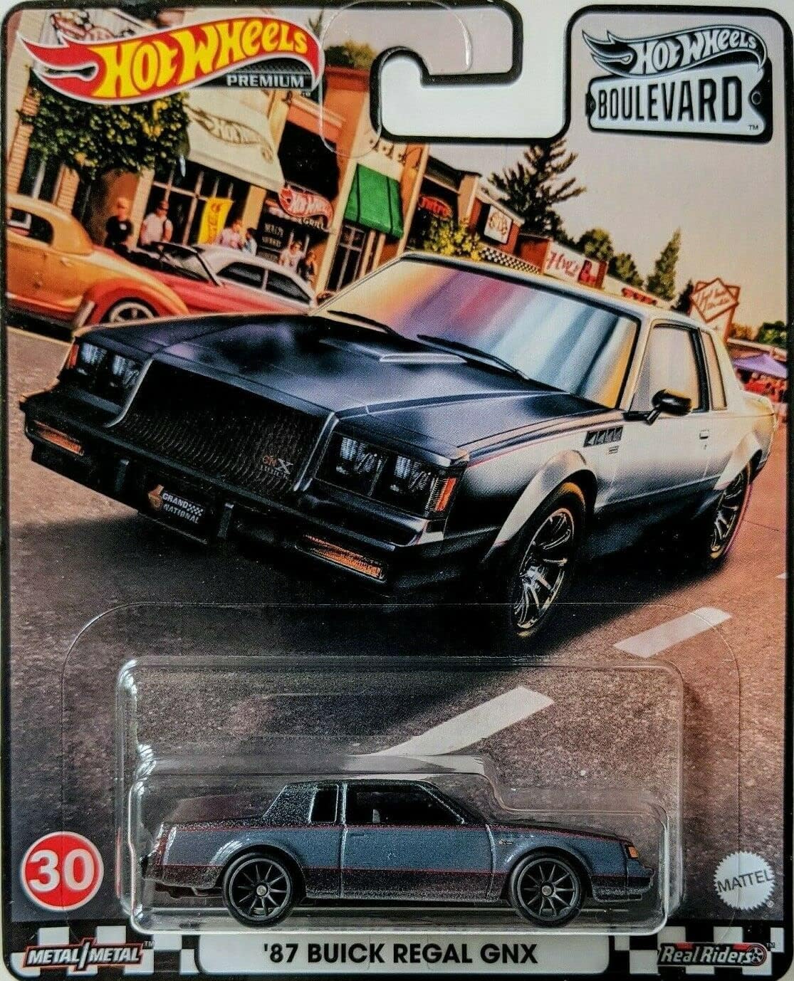 DieCast Hot Wheels '87 Regal GNX, Boulevard Series #30 (Premium 1:64 Scale) Gray