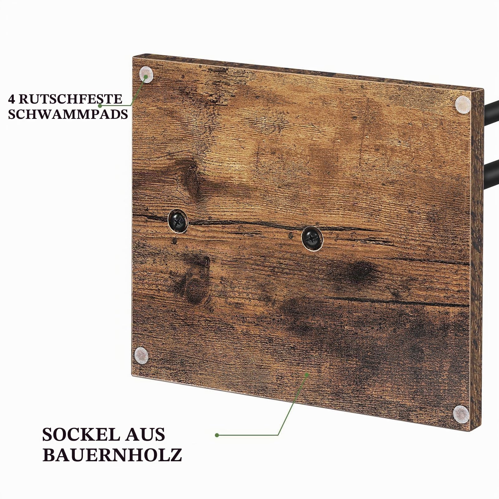 Toilettenpapierhalter Ständer mit Holzablage, freistehender Toilettenpapierhalter mit Telefonablage, Badezimmer-Ersatzpapier-Spender für 4 Reserverollen