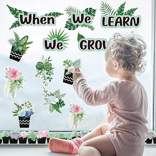 Miniatura 6 de Decoraciones de tablón de anuncios en maceta, decoración para tablón de anuncios en maceta, When We Learn We Grow Positive Paper Cutouts Decor for