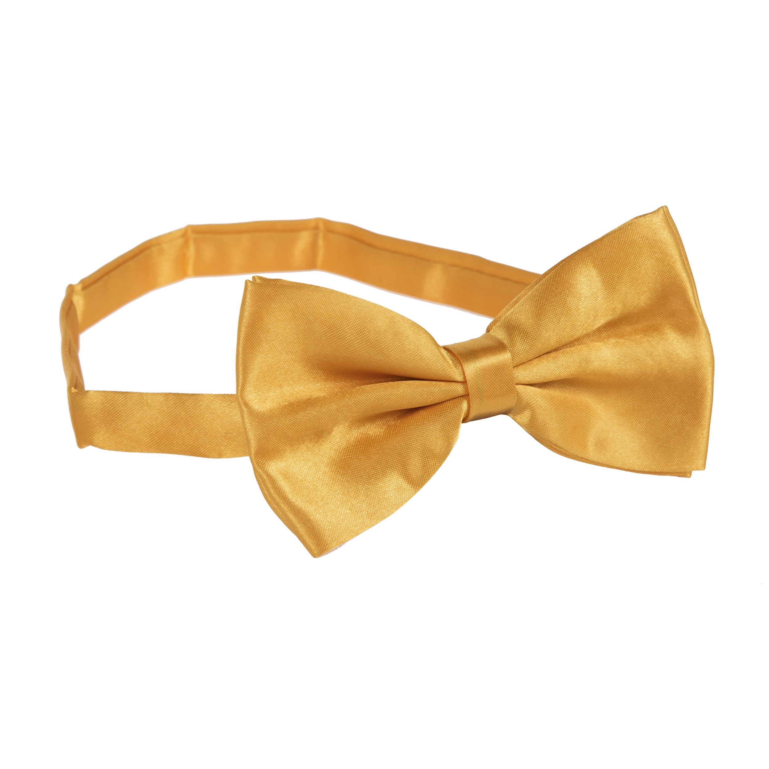The Tie Company Men's Golden Yellow The Tie Co™ Pre-Tied & Adjustable Satin Solid Colour Classic Plain Bow Tie (Golden Yellow)