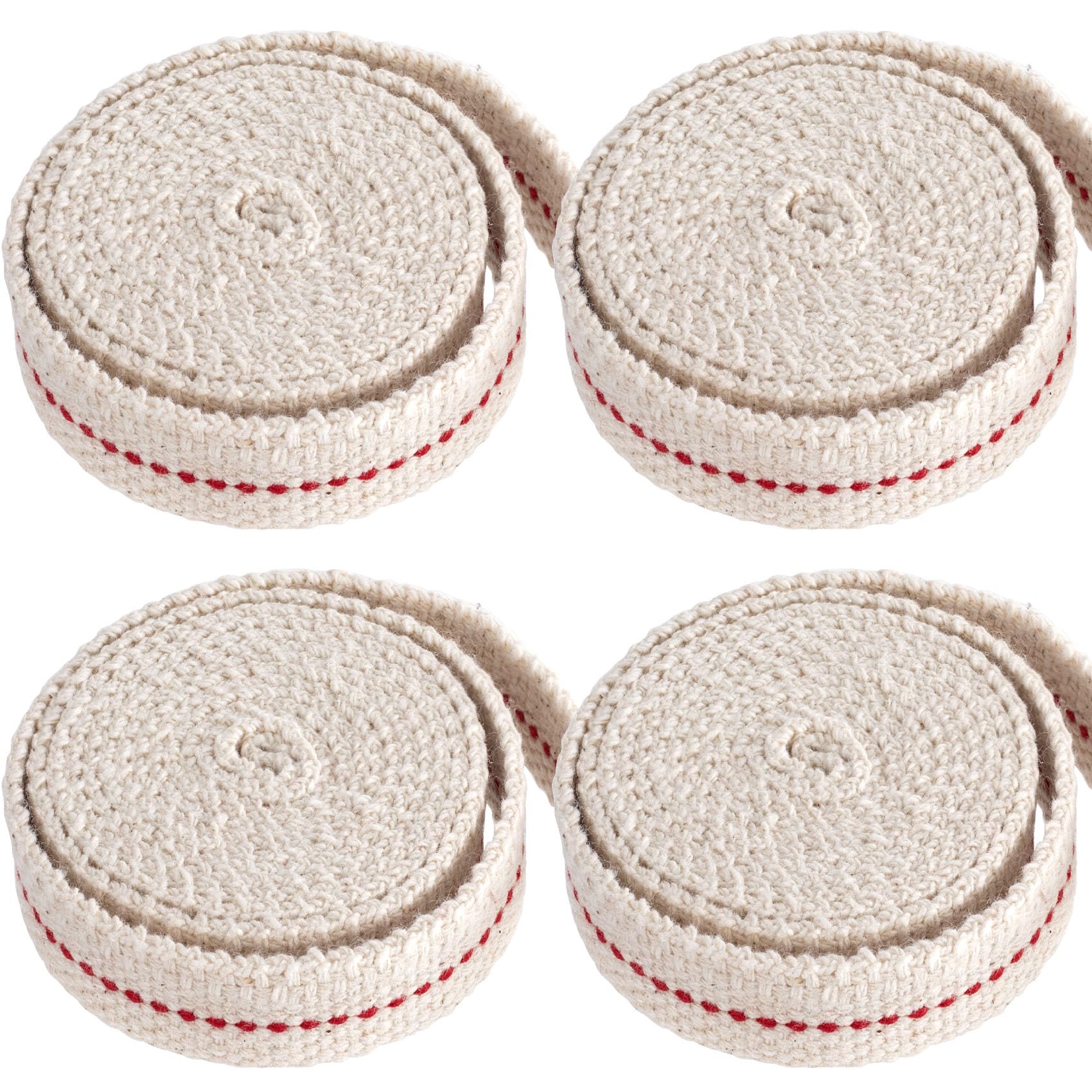 Mxxipp 4 Rolls 19.68 Foot Oil Lamp Wicks 1/2" Flat Stable Combustion Wick Oil Lantern Wick for Oil Lamps and Oil Burners
