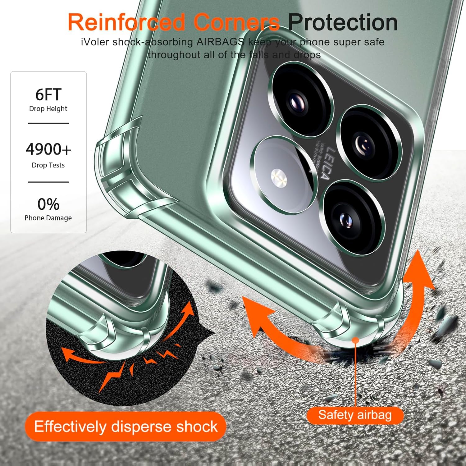 Custodia Con Collana Per Xiaomi 14T Pro, Cover Silicone TPU Trasparente Con Cordino Regolabile, Antishock E Antigraffio, Blu