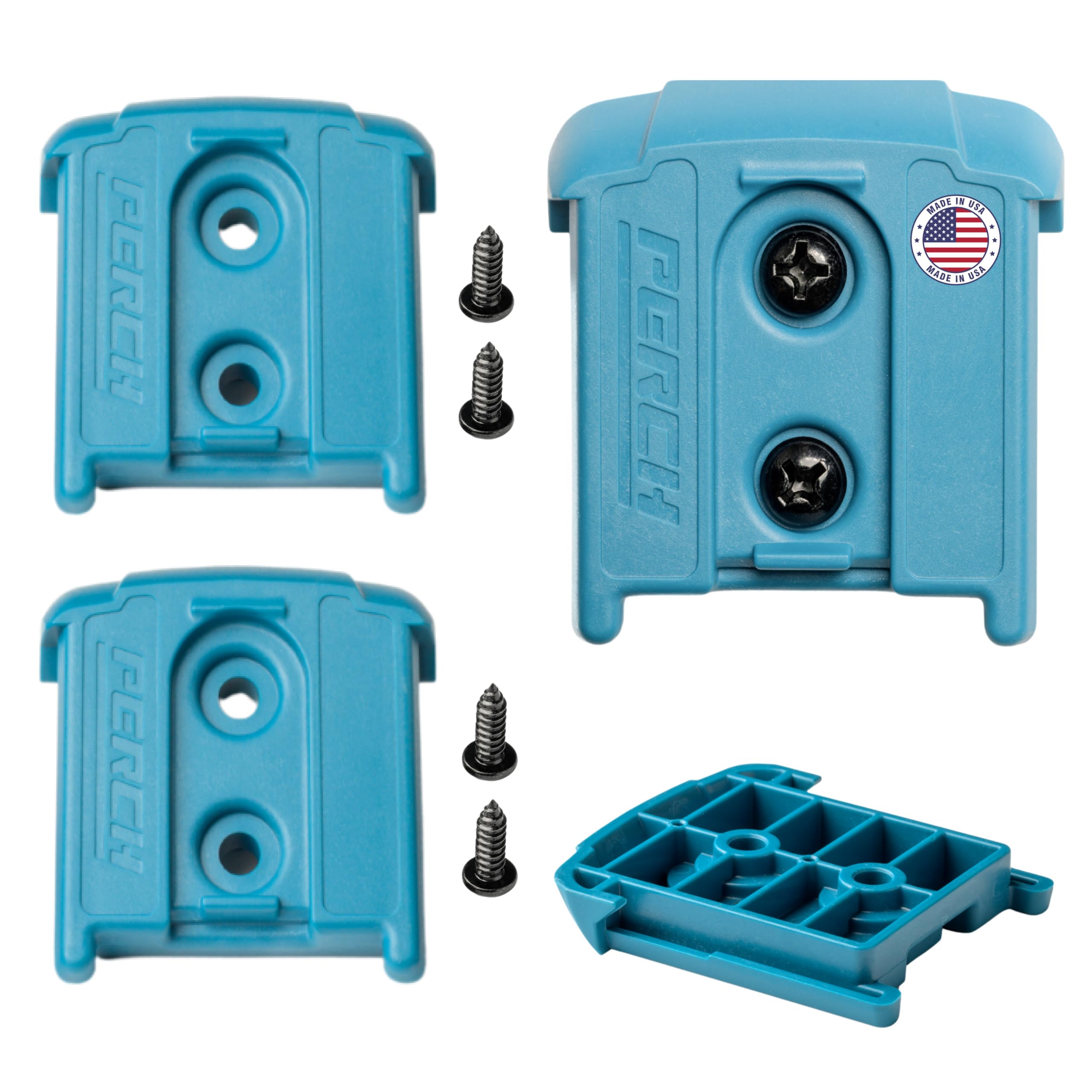 PERCH Tool Organization for BOSCH/FEIN18v Tools (3 Holders) | Made in USA | Patented Snap-Fit Locks Tools into Place | Hardware Included | Strongest Tool Mount