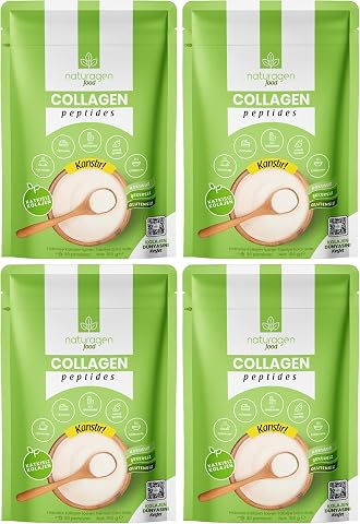 Naturagen Gurme%100 Saf Toz Kolajen | Collagen Peptides 150 gr (Tip 1 & Tip 3 Sığır Toz Kolajen Peptit) Helal Sertifikalı (1) (4 paketi)