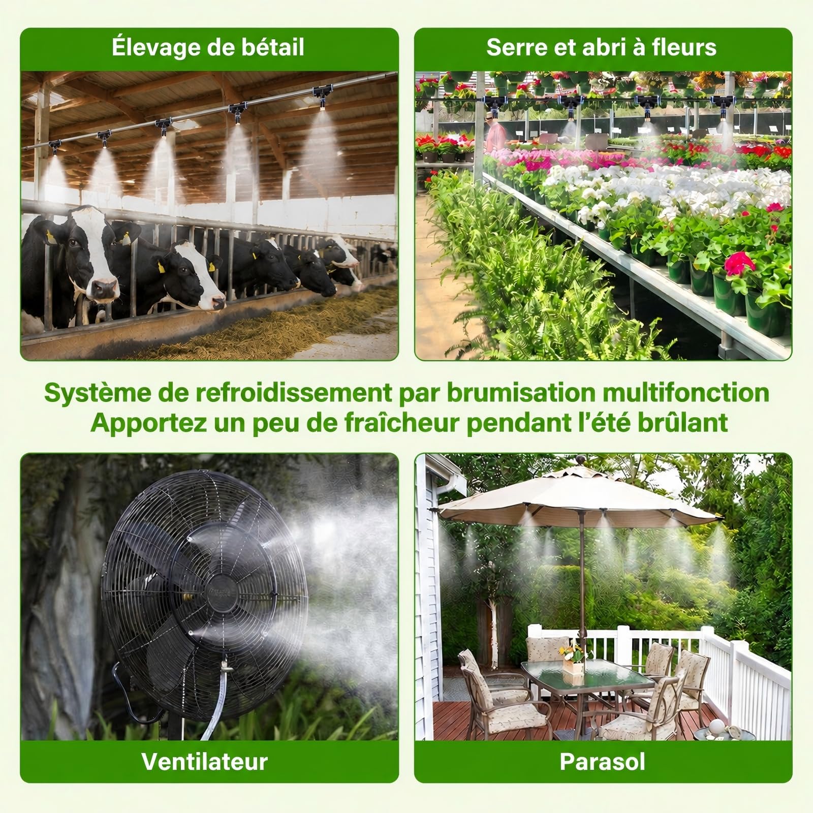 20M Système d'irrigation Jardin Kit DIY Irrigation Goutte à Goutte Kit Arrosage Pulvérisation Systèmes de Refroidissement pour Jardin pelouse Serre Plantes