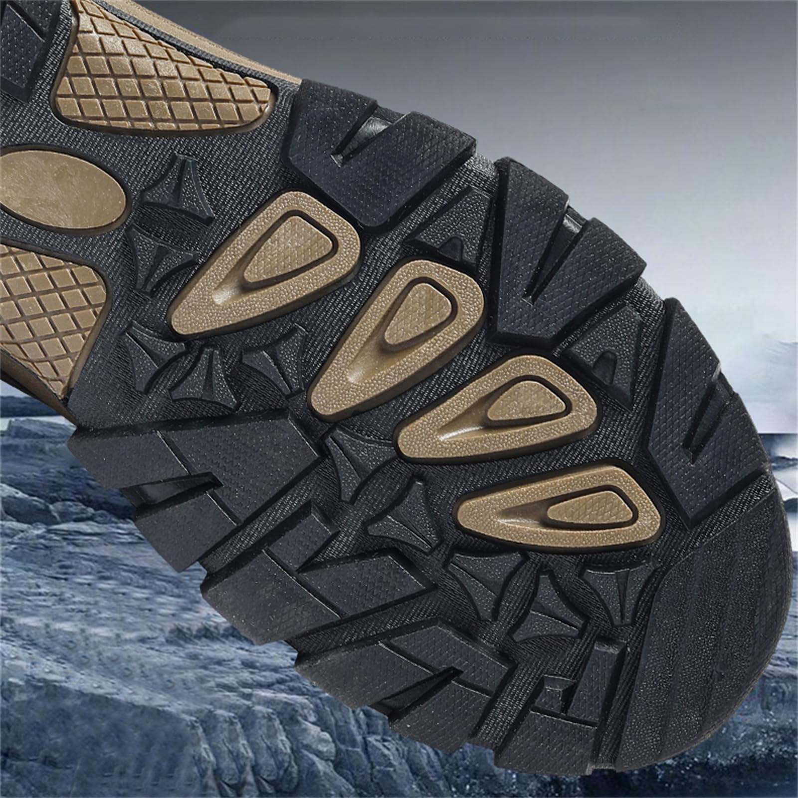 Wanderschuhe Für Herren Zum Wandern Reisen rutschfest Leicht Für Outdoor Camping Arbeit Sneakers Low Top,Braun,44 EU