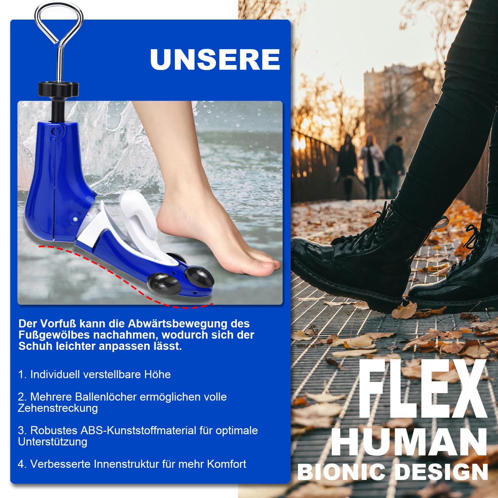 Horma para botas de hombre y mujer, longitud ajustable, ancho y alto, ideal para botas de empeine ancho y ancho de botas.