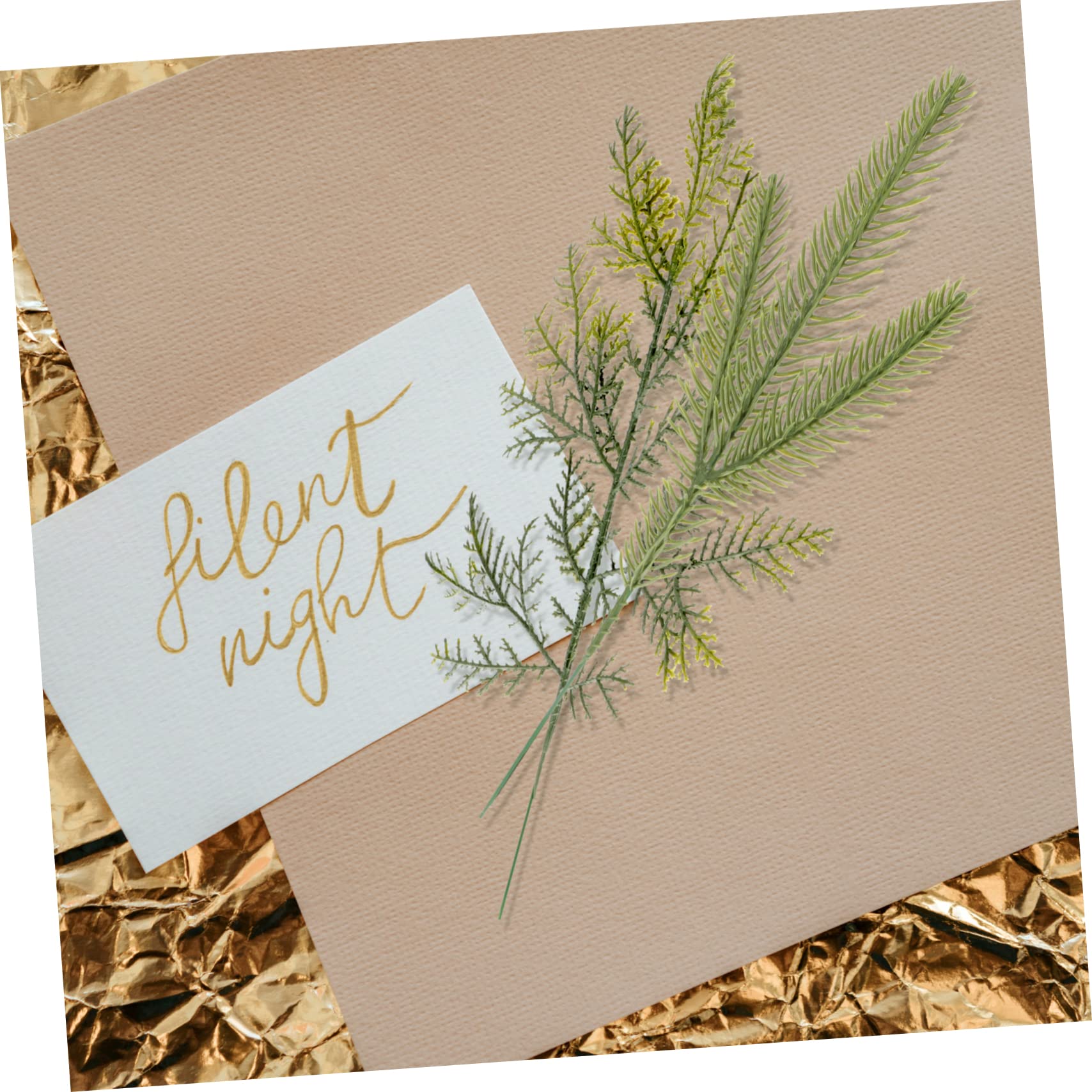 Zerodeko 50stücke Künstliche Tannenzweige Mit Pine Needles Für Weihnachtsdekoration Zweige Für Garlands Und Christbäume Für Festliche Anlässe