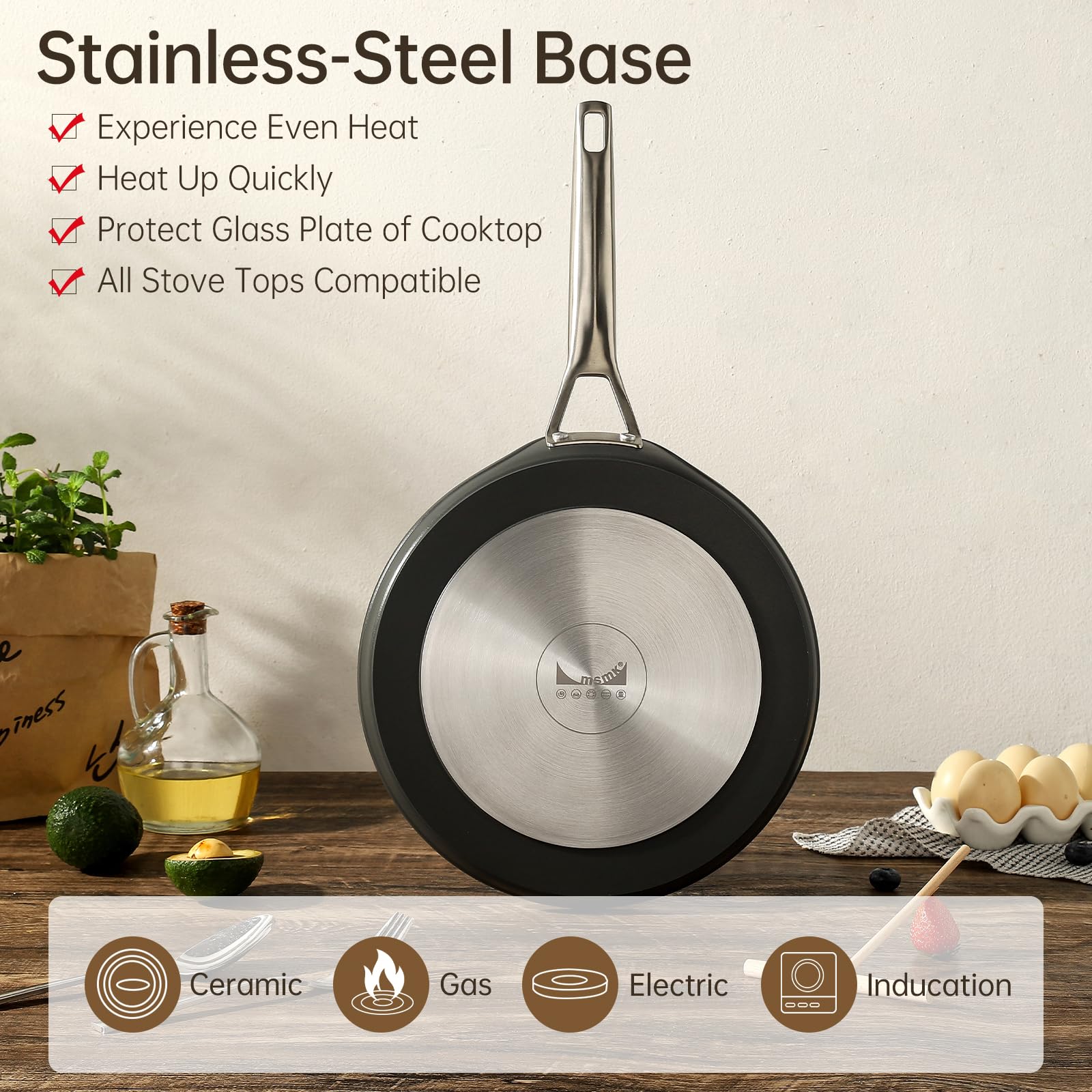 MsMk 8" Nonstick Crepe Pan - Perfect for Crepes & More -5 MsMk 8" Nonstick Crepe Pan - Perfect for Crepes & More -5