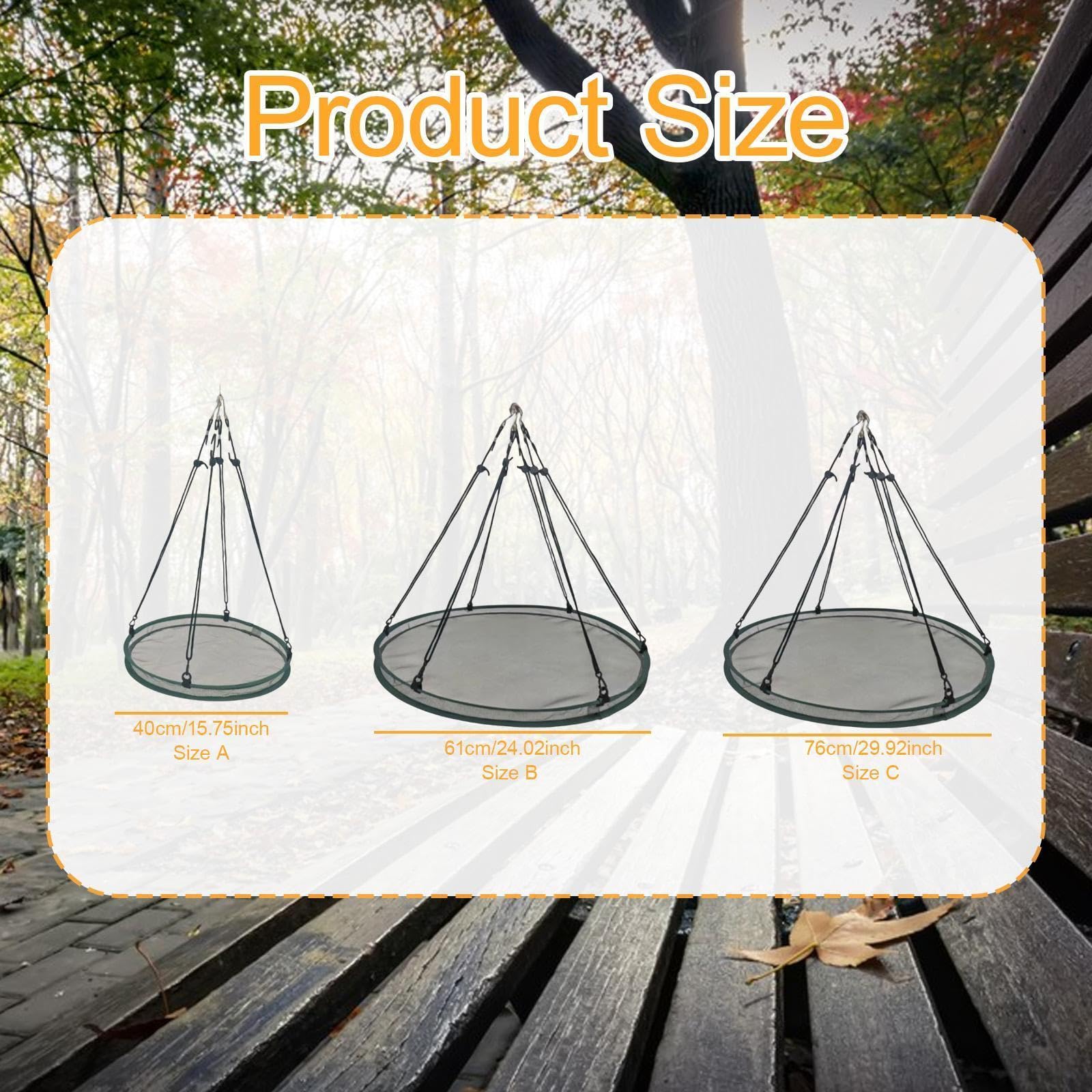 Baoblaze Bird Seeds Shell Catcher Tray Birdseed Hoop Essentials Universal Practical for Backyard Outdoors, Diameter 40cm