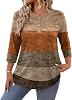 Blusas de Manga 3/4 para Mujer Talla Extragrande, Cuello Redondo, Elegantes 1