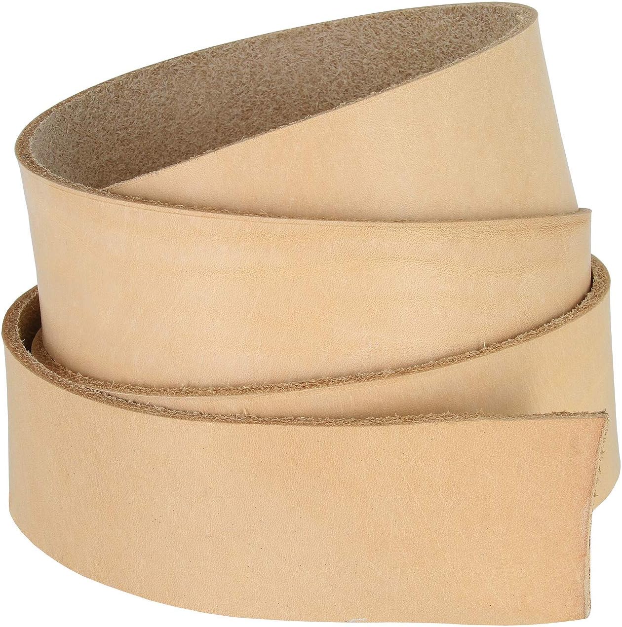 1-1/2" Wide Belt Strap Heavy Weight Natural Cowhide Leather Strips Leather Craft - Image 5