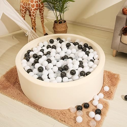 Miniatura 8 de Realhaha Pelotas para hoguera, bolas de juego grises, bolas de plástico suave para niños pequeños, bebés, niños, cumpleaños, tienda de campaña o