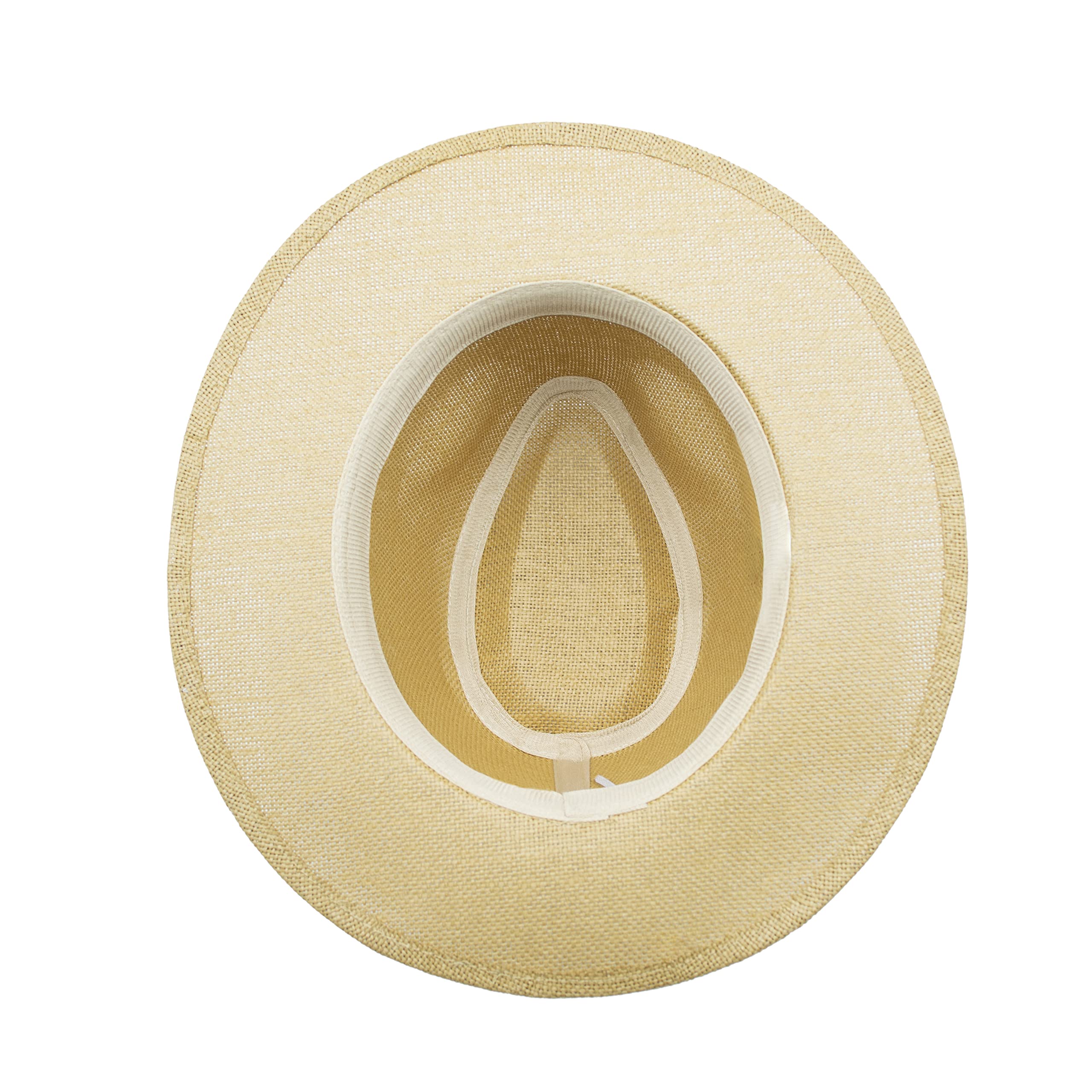 Chapeaux Panama - Pack de 10 Chapeaux de Paille avec Ruban Couleur au Choisir - Chapeau Varadero Homme et Femme - Disponible en Ton Brun et Blanc, Blanc, naturel, Taille Unique