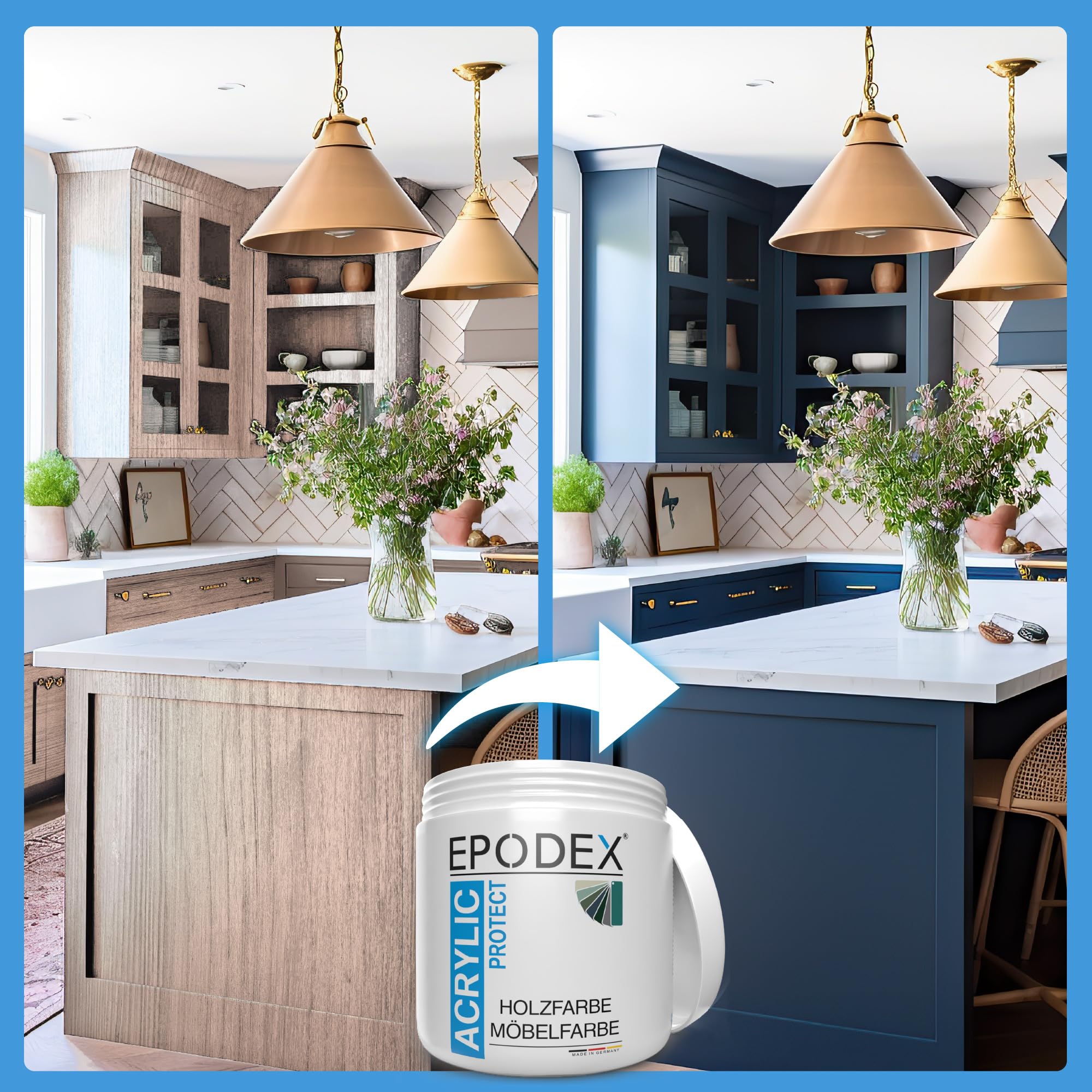 EPODEX ACRYLIC PROTECT Möbelfarbe, Holzlack - Schwedenrot