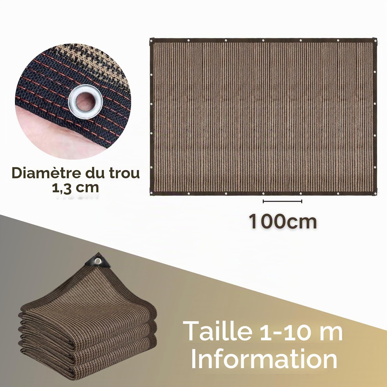 Générique Filet D'ombrage Pergola avec Œillets 2x4m 3x3 3x4m 2x5m 2.5x3 4x4m 4x5m 4x6m Toile Ombrage Exterieur, 90% Voile D'ombrage pour Jardinage Serre Potager Extérieur Protection(2.5x6 M)