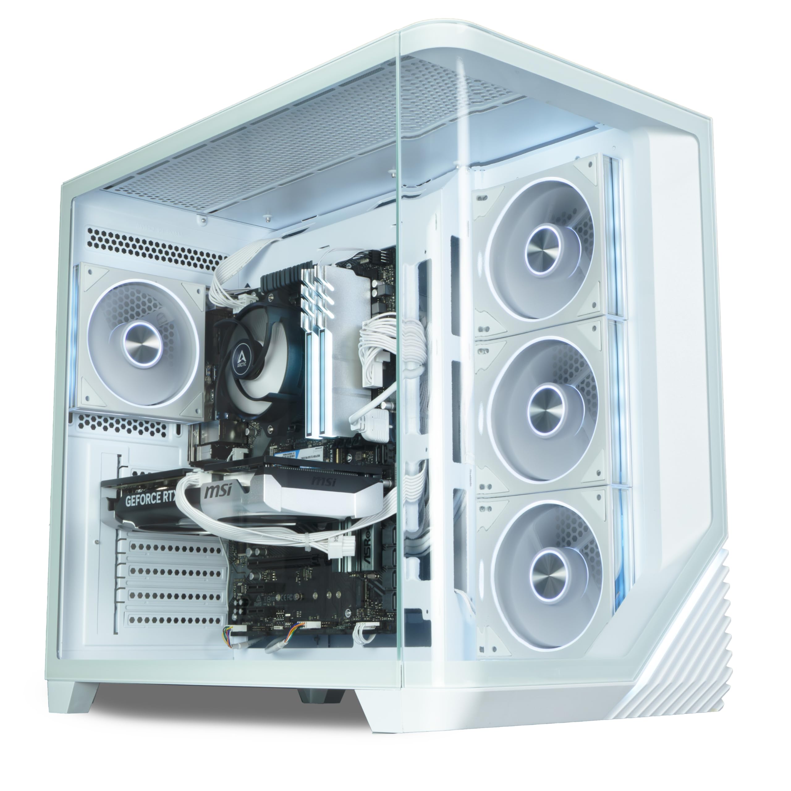 ionz Gaming PC - Desktop Computer, Ryzen 7 5800X, NVIDIA RTX 5060 Ti, 16GB RAM, 120mm AIO Liquid Cooler, 1TB NVMe SSD, 600W 80+ PSU, WiFi, Windows 11, Apex Black — view 14