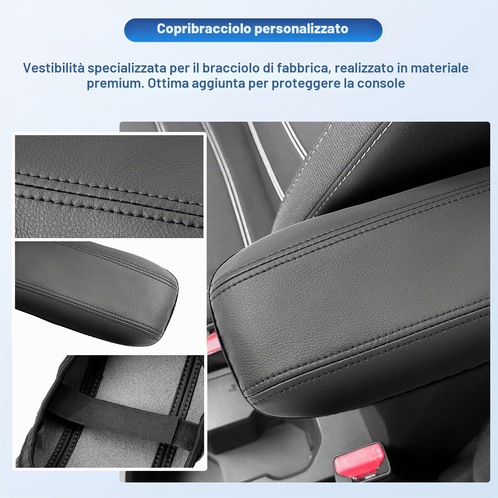 CDEFG Compatibile con Dacia Sandero 3 / Sandero Stepway III/Jogger 2021-2023 2024 Copertura per Bracciolo Coperchio di Protezione della Scatola Console Centrale Guscio del bracciolo Accessori