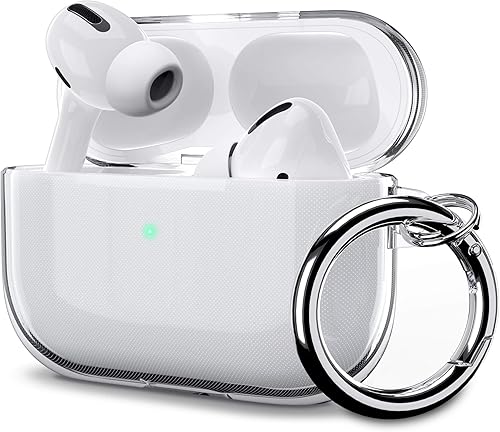 ULAK Funda compatible con Airpods Pro transparente funda protectora diseñada de poliuretano termoplástico suave transparente a prueba de golpes