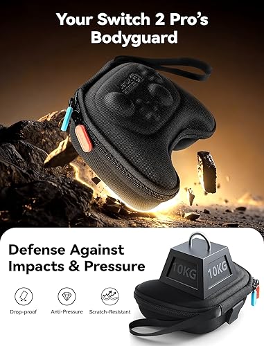 Miniatura 6 de JSAUX Carry Case for Nintendo Switch 2 Pro Controller, Travel Protective Case All-around Protection Portable Carrying Bag -Black