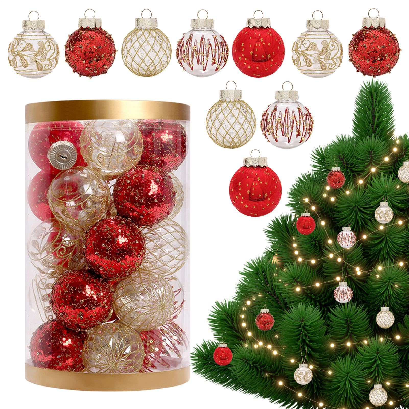 Pendentifs décoratifs pour sapin de Noël Lot 25 boules décoration classique