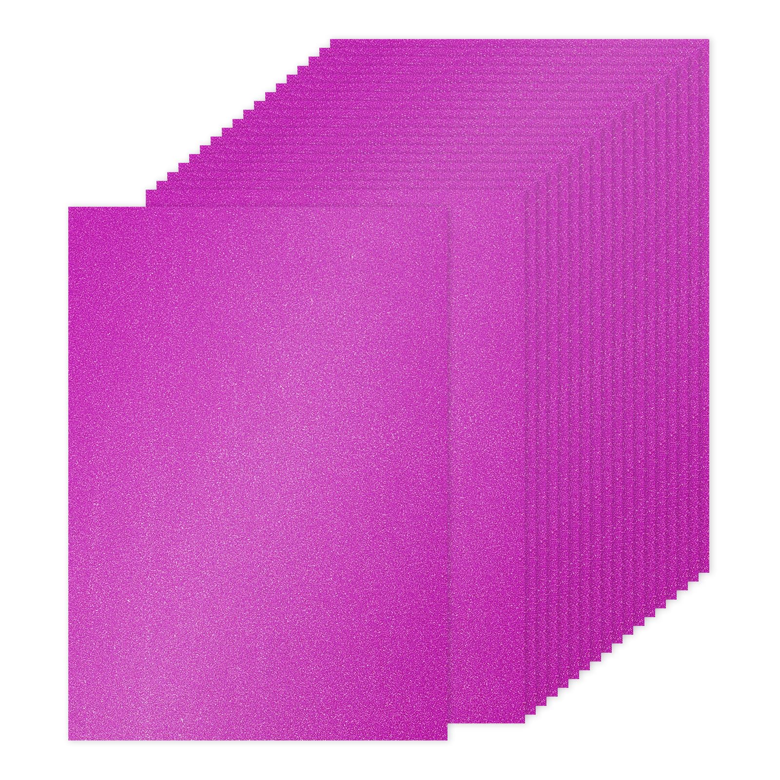 PATIKIL 40Sheets Purple Glitter Cardstock Paper