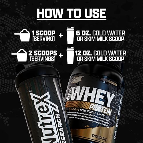 Miniatura 5 de Nutrex Research Whey Protein Powder  100% Whey Protein Supplement (Chocolate, 2 Pound)