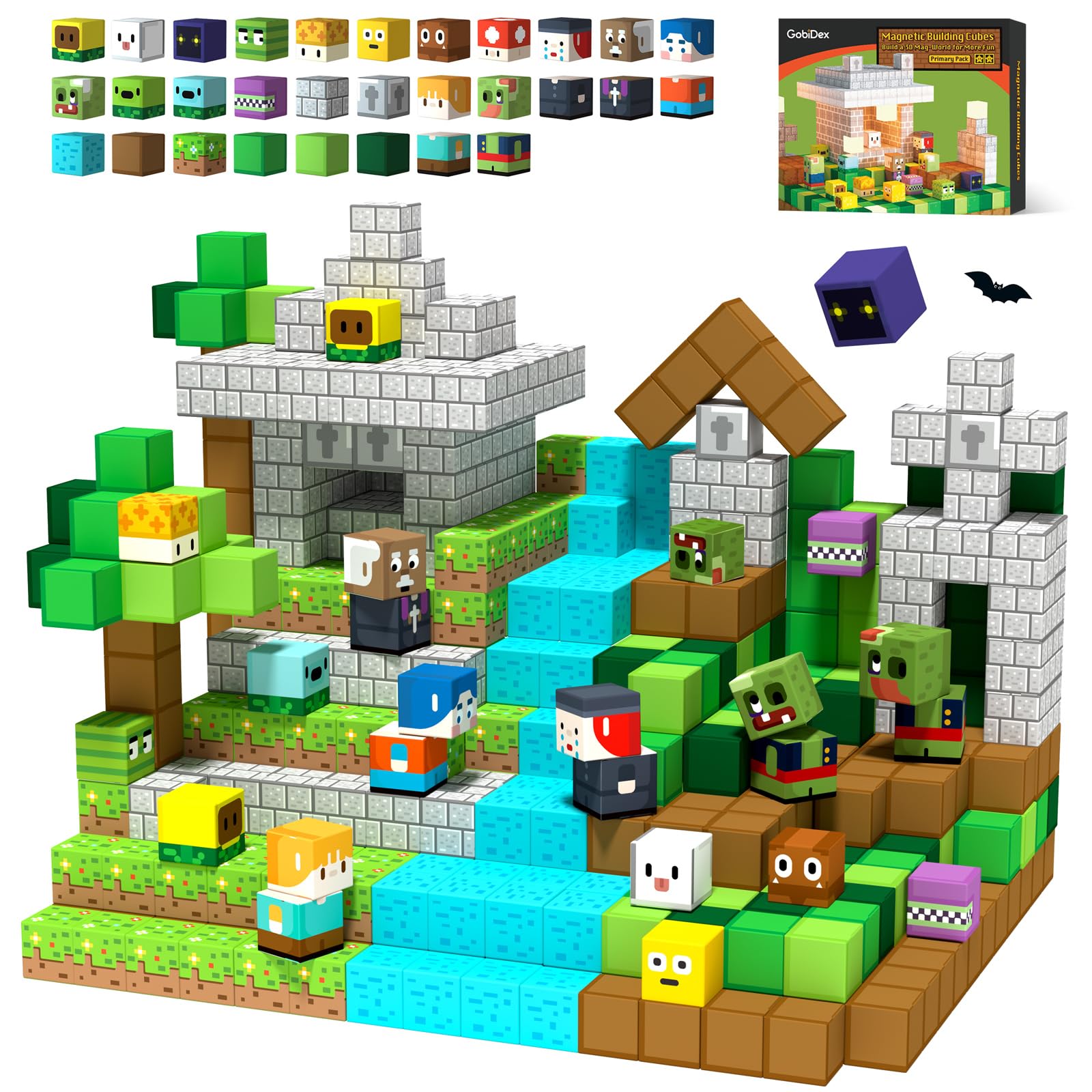 Amazon.com: GobiDex Magnetic Blocks Kids Toys for Boys Girls 3+