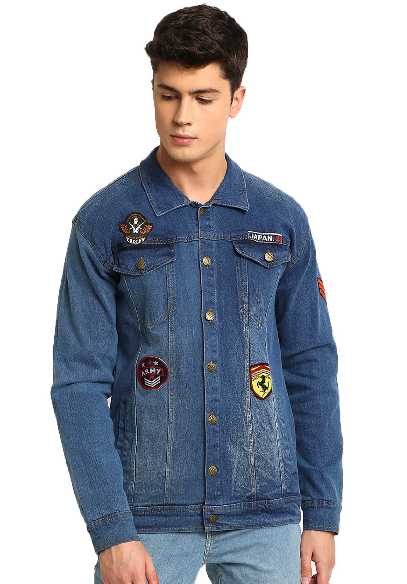 voxati Men's Slim Fit Denim Jacket-picture-22