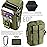 WYNEX Tactical Compass Phone Pouch, Large Molle Smartphone Holster Case Double Capacity Small Utility EDC Pouch with Compass Buckle and Carabiner Army Green