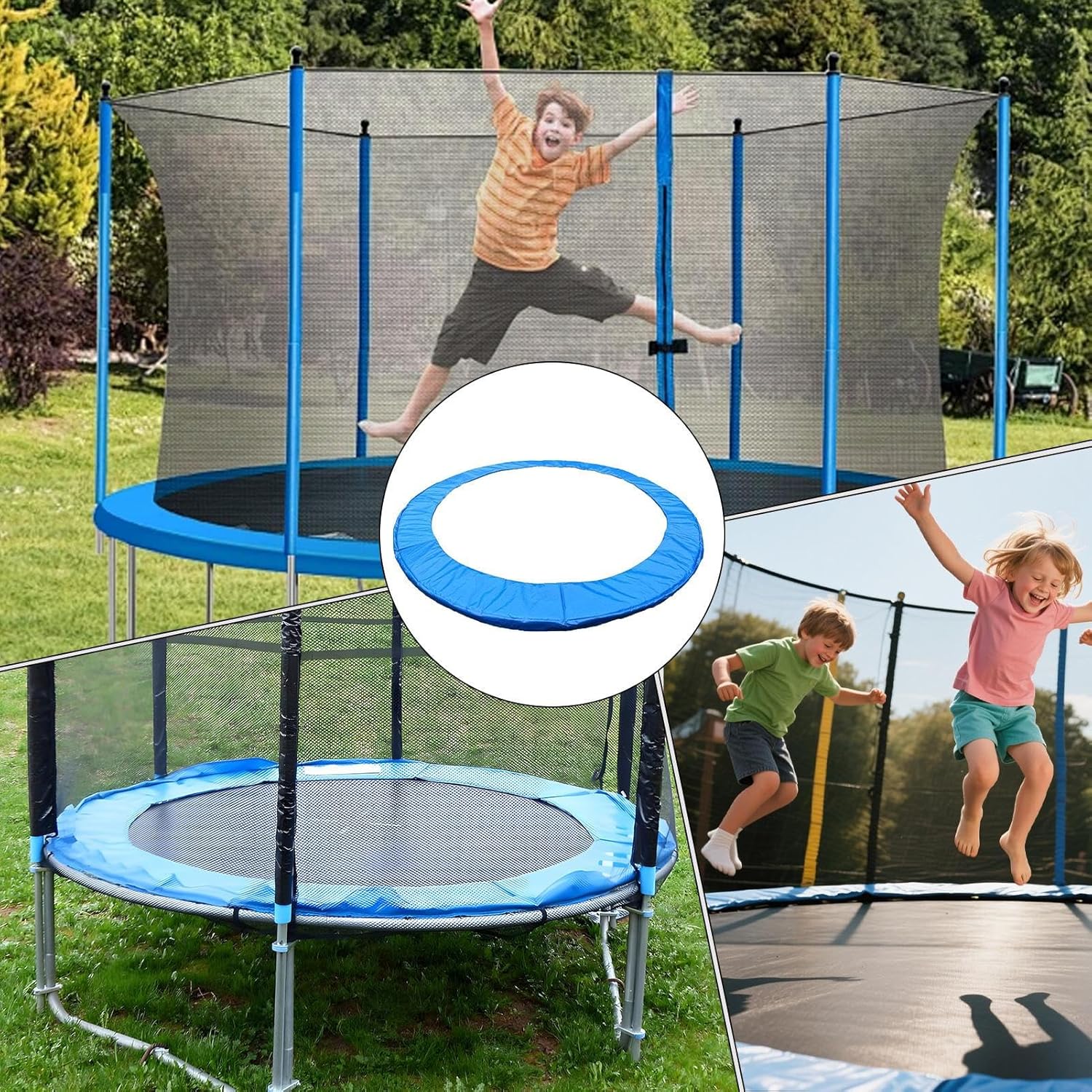 Trampoline Repalcement Safety Pad Waterproof Trampoline Spring Cover Round Frame Pad Trampolines Accessories Tear Resistant