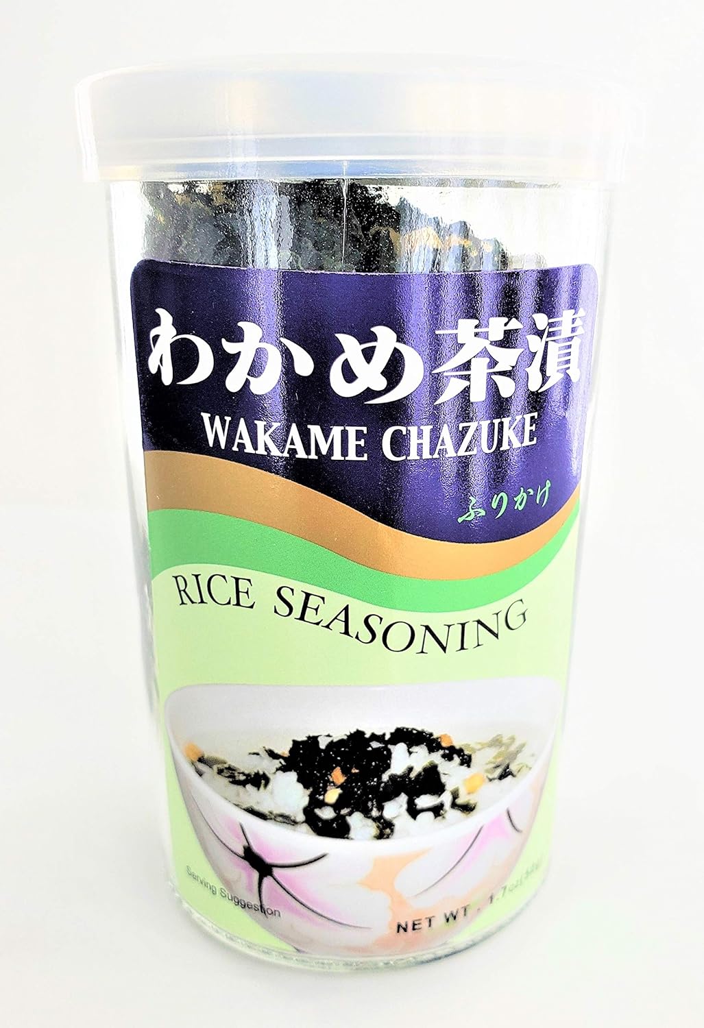JFC Wakame Chazuke Rice Seasoning, 1.7-Ounce Bottle (Pack of 4)