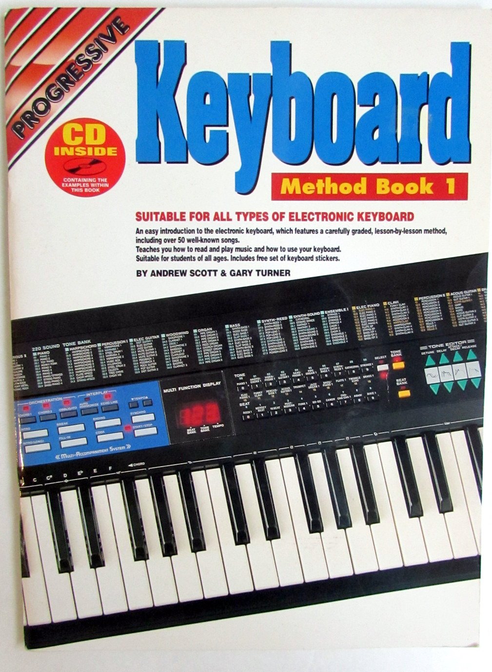 Progressive Electronic Keyboard Method - Book 1 : With Poster & Keyboard Stickers