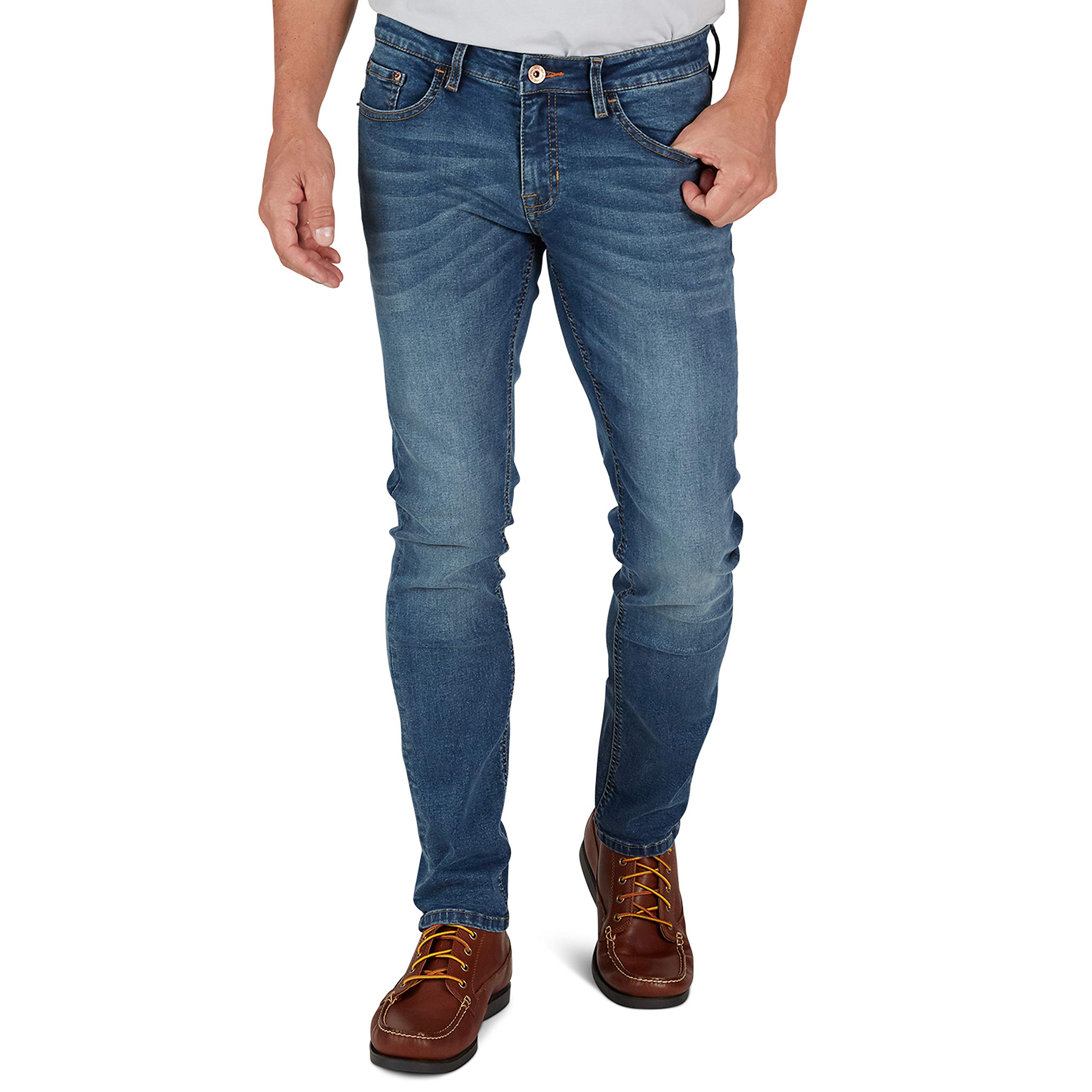 Weatherproof Vintage Mens Jeans Slim Fit - Super-Soft Slim Fit Jeans for Men | Men's Stretch Jean