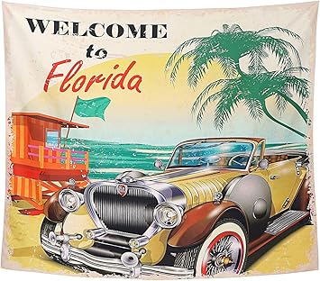 Amazon Co Jp Nd タペストリー 西海岸 アメ車 ルート66 ビーチ 夕焼け アメリカ ヤシの木 カリフォルニア 海 季節 夏 太陽 テレワーク 背景 ヴィンテージ 大きい 壁 布 目隠し 部屋 飾り Zoom 映え ロゴ 写真撮影 インテリア おしゃれ デザイン4