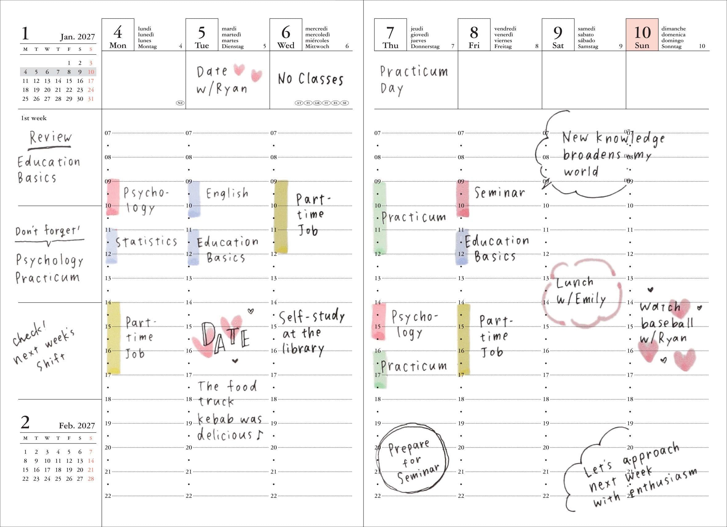 MARK'S 2026/27 Diary A6 Japan / Wave // Navy