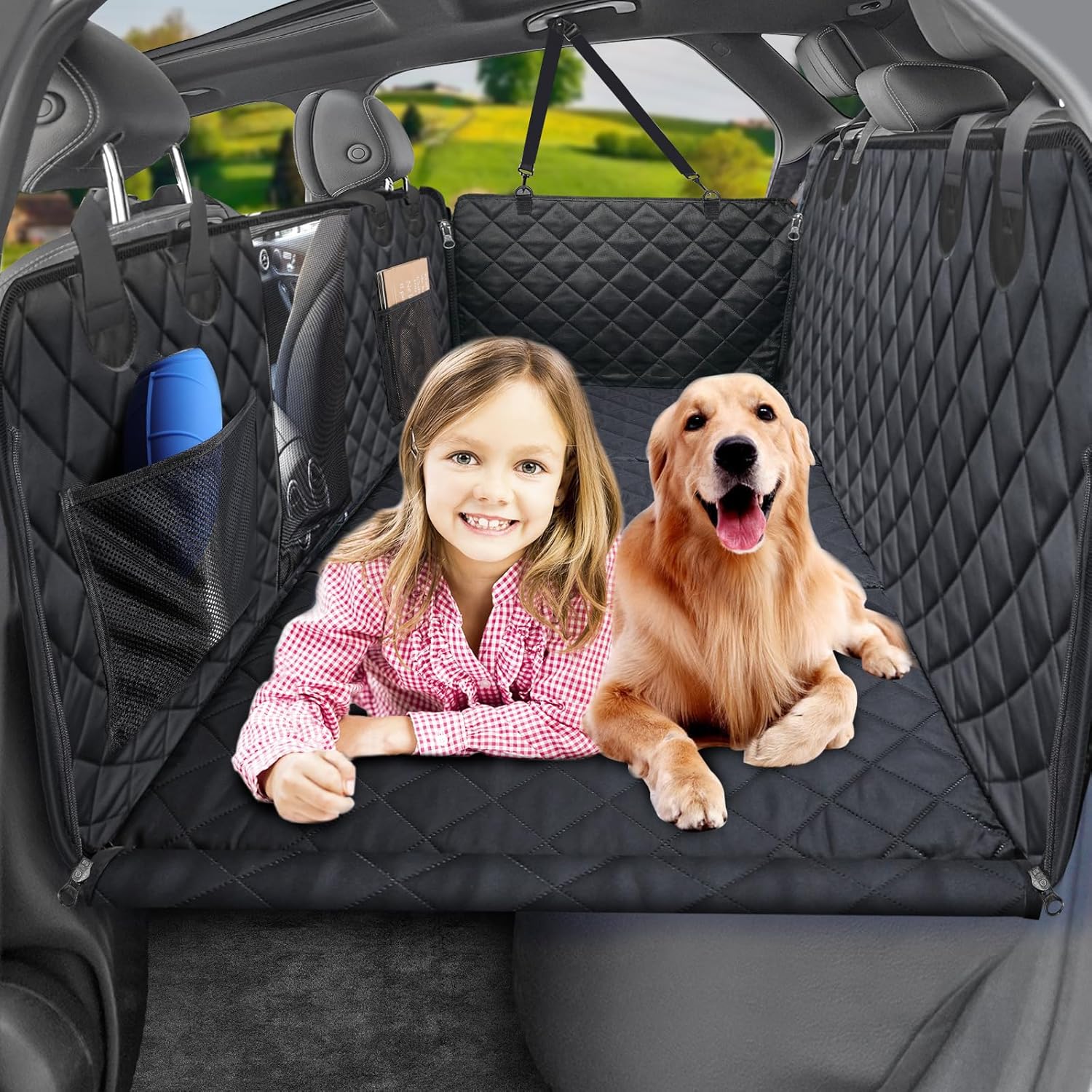 URPOWER Back Seat Extender for Dogs, Dog Car Seat Cover