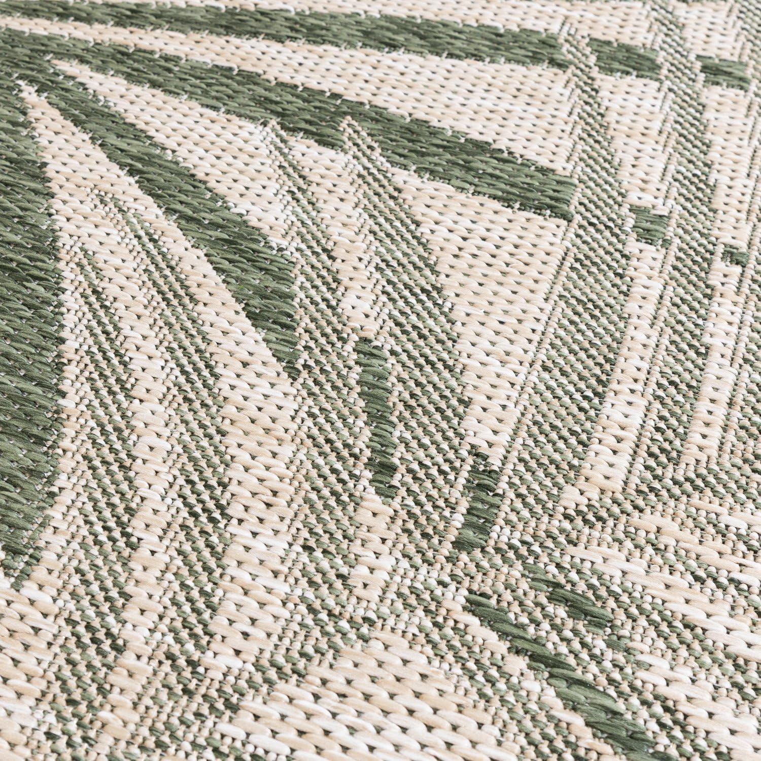 FRAAI | Home & Living Tapis d'extérieur - Tiga Palm Vert - 80x150 cm - Tapis Exterieur Resistant Pluie - Rectangulaire - Terrasse, Jardin, Balcon | Résistant aux intempéries - Synthétique - Polypropylène - Balcon, Jardin/Terrasse - Tapis d'extérieur