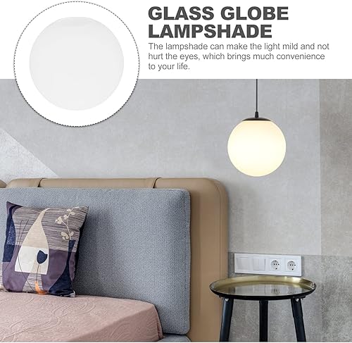 Vista 49 de Vaguelly Sombra de globos de vidrio de 7 pulgadas para accesorios de luz, pantallas de lámpara de globo de vidrio esmerilado blanco, cubierta