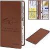 Upgraded Version Car Registration and Insurance Holder | Premium Car Document Organizer &Vehicle Glove Box Document Organizer | Car Accessories for Women & Men Brown