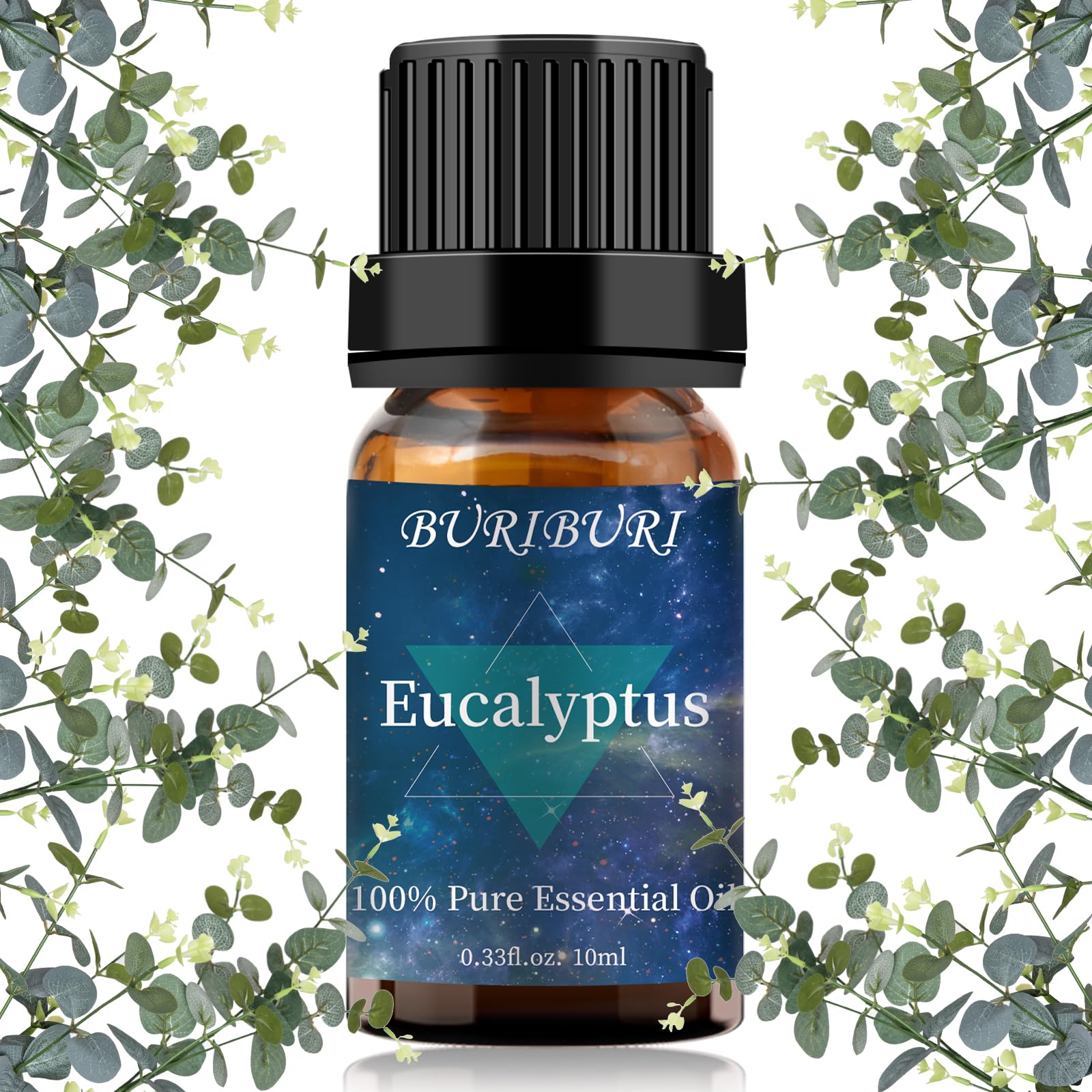 BURIBURI Eucalyptus Essential Oil for Diffuser, 100% Pure, Undiluted, Natural, Organic Aromatherapy Eucalyptua Fragrance Oils 10ML for Candle Making Soap Making
