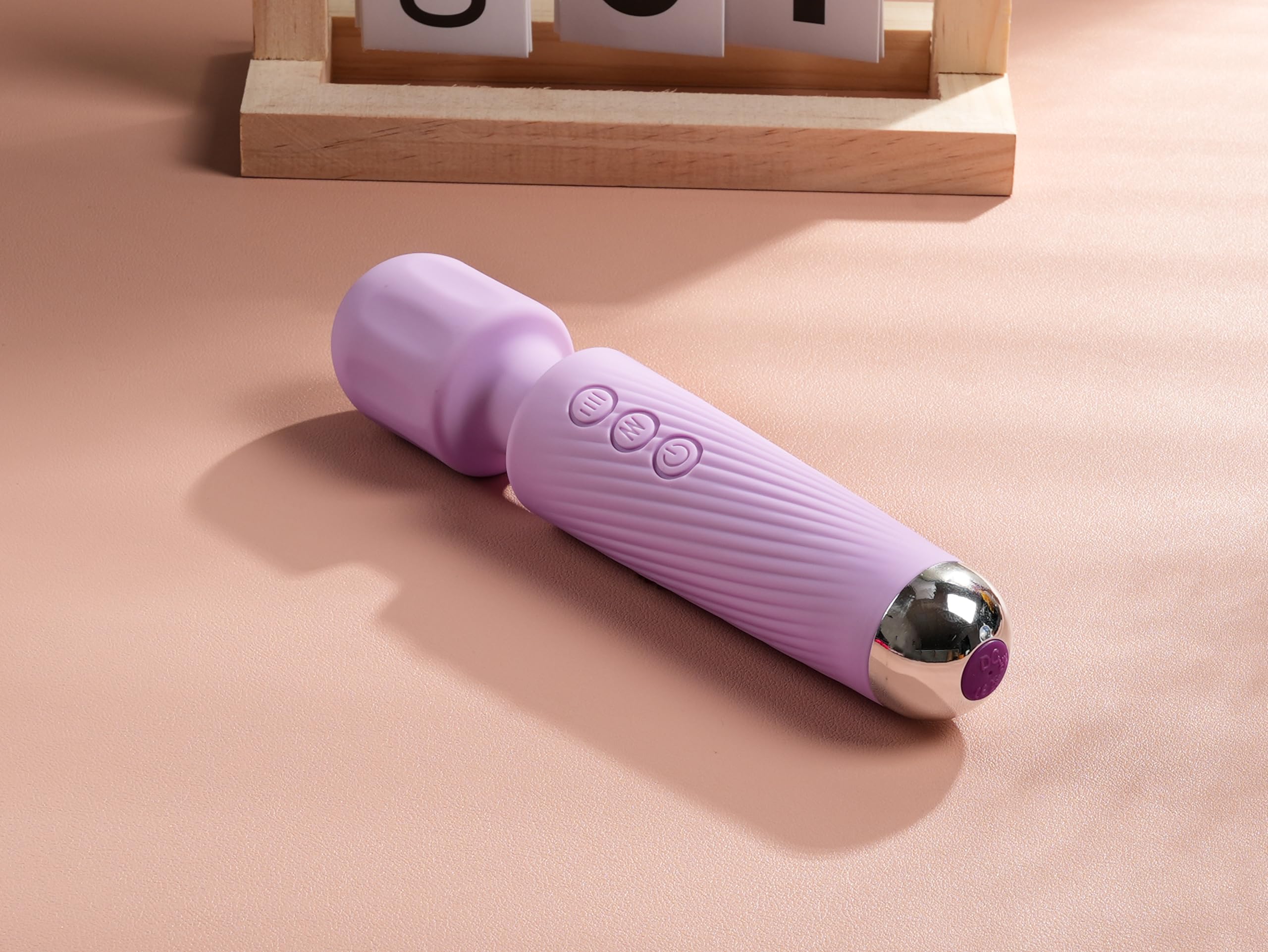 Vibrator Wand,Adult Sex Toy Wand, G Spot Dildo, Clit Vibrator, Sex Vibrators,Clitoris Stimulation,with 8 Speeds & 20 Patterns,Fully Waterproof,Vibrating Wand for her Pleasure (Rose Red): Large Light purple