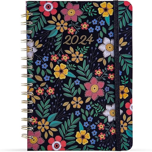 Golcellia Agenda 2024  Agenda semanal y mensual 2024, desde enero de 2024 a diciembre de 2024, agenda A5, agenda mensual 2024 encuadernada en