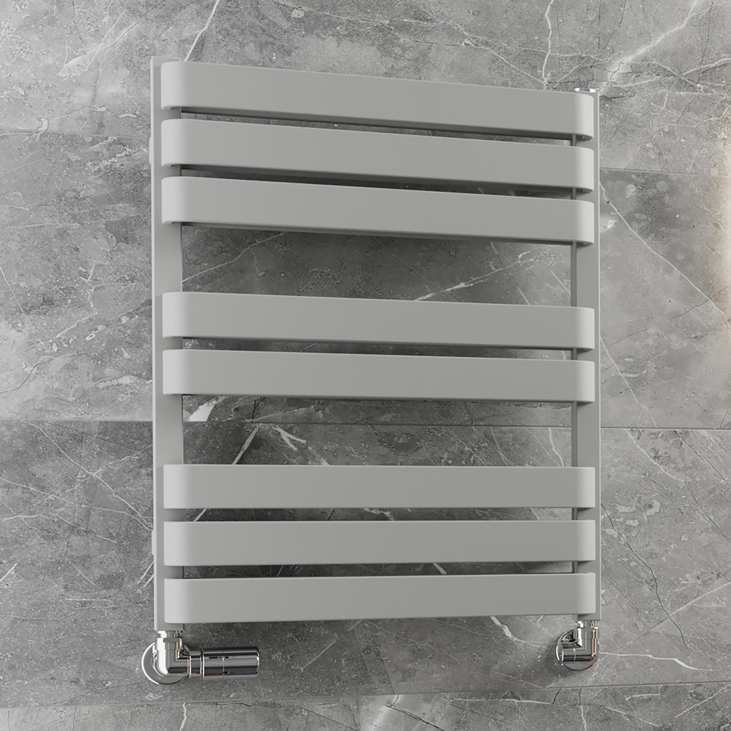 Terma Towel Rail (Cen./Heating), Steel, Salt n Pepper, 655h x 500w [1569 BTUs t50]