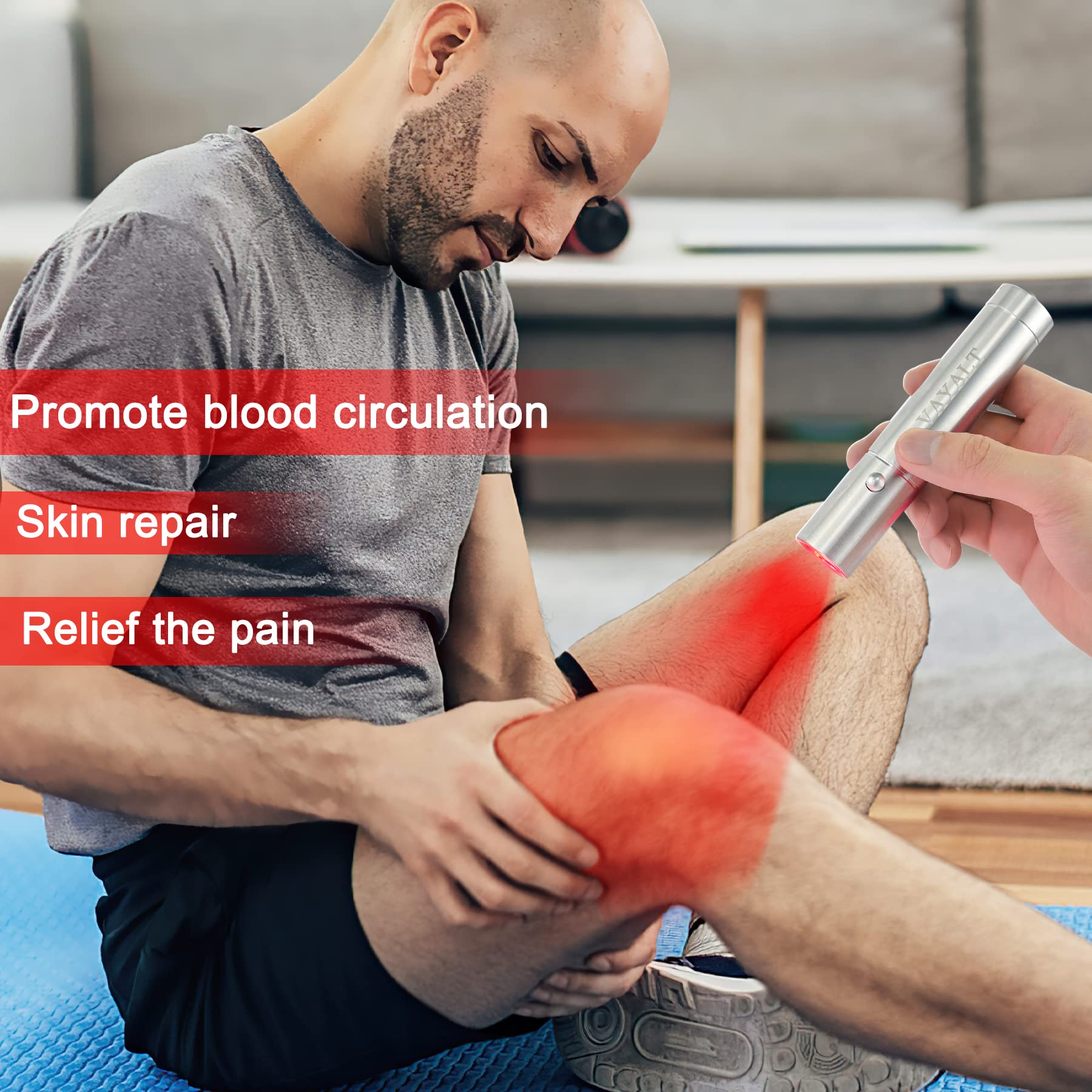 Rotlicht Dispositivo terapia luz roja para aliviar dolores musculares y articulares agudos, terapia luz roja para rostro cuerpo, dispositivo de luz con longitudes de onda 730 nm 730 nm 850 nm