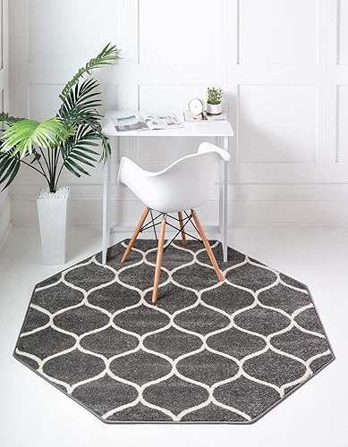 Miniatura 185 de Rugs.com Lattice Frieze Collection Alfombra – 4 x 6 pies, alfombra mediana negra perfecta para salas de estar, comedores grandes, planos abiertos