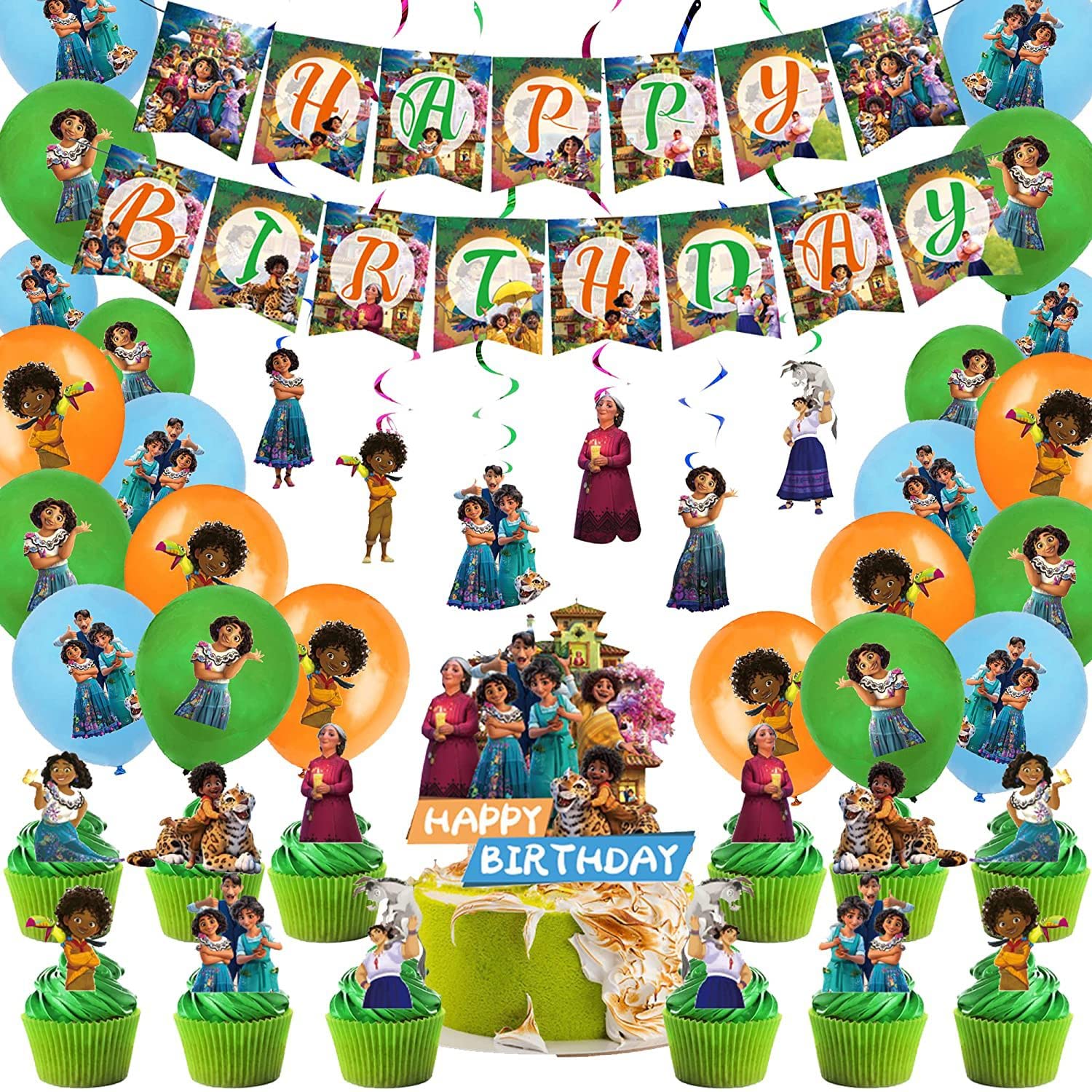 Buy 64 Pcs Encanto Birthday Party Supplies, Party Decorations Set