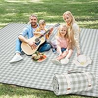 GGOODGAIN Extra Large 80x80 Waterproof Picnic Blanket - Machine Washable Sandproof Mat for Beach, Park, Camping, Family Picnics (Green)