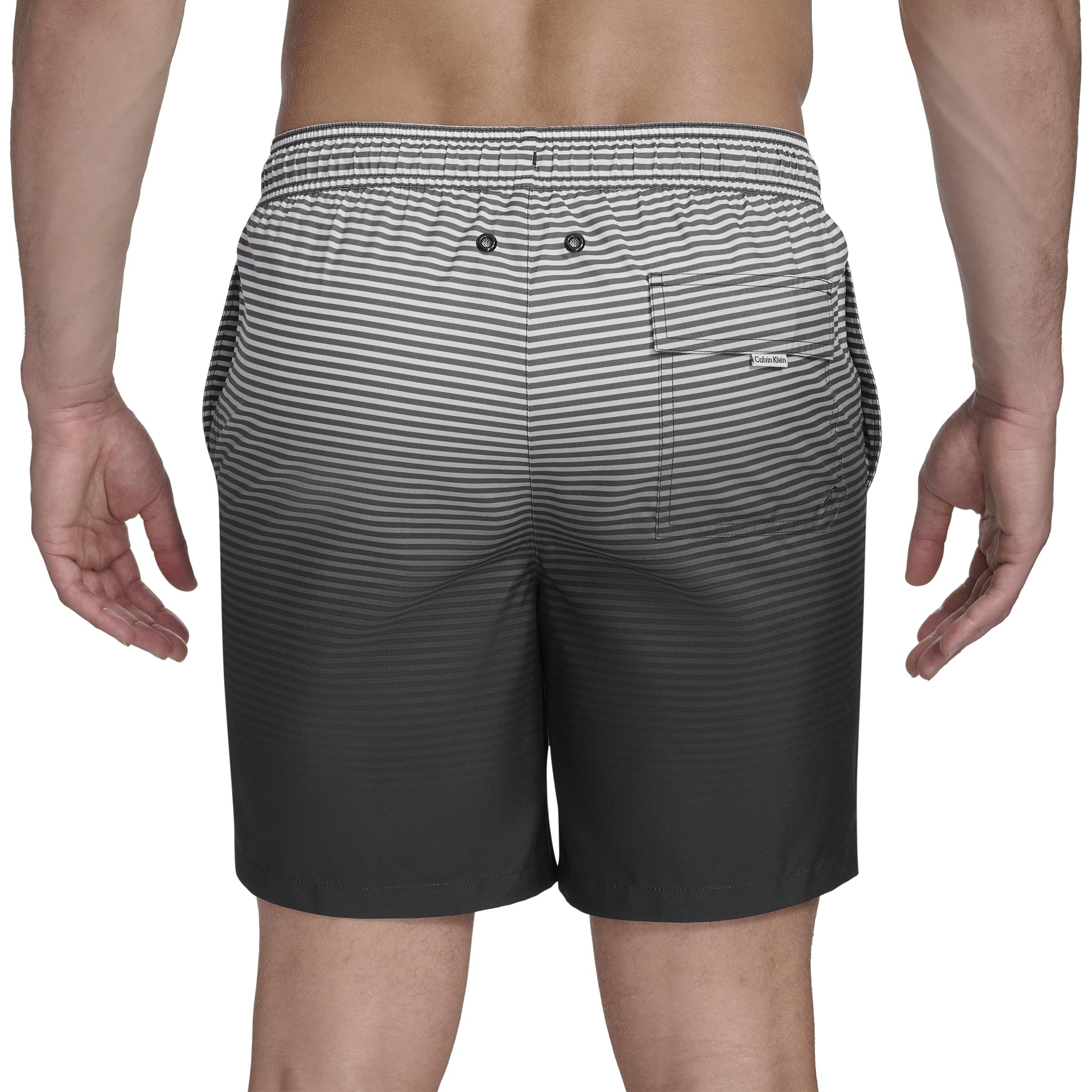Calvin Klein Volley Quick Dry Lightweight Swim Trunk Costume a Pantaloncino, Nero, S Uomo