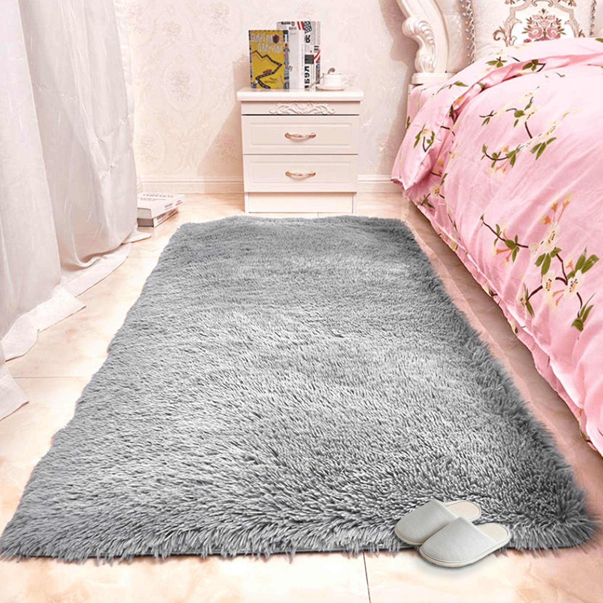 Tapis salon 200 x 400 cm moelleux et extra large pour décoration moderne